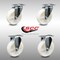Service Caster 5 Inch SS Nylon Wheel Swivel Top Plate Caster Set with 2 Rigid SCC-SS20S514-NYS-2-R-2 - alternate 1